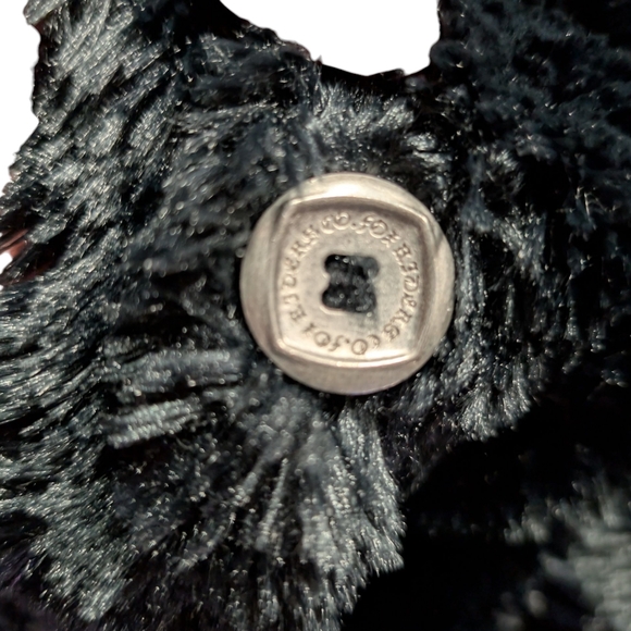 Fox Girls Size XL Black Faux Fur Button Front Coat Possibly Juniors With Pockets - Picture 3 of 13